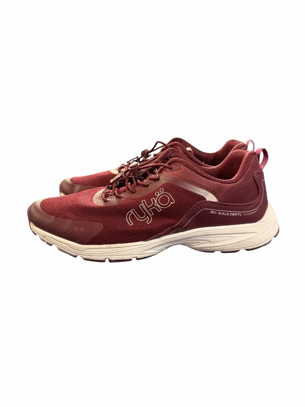 Rykä Burgundy Sky Walk Swift Bungee Walking Shoes Sz 8.5M
